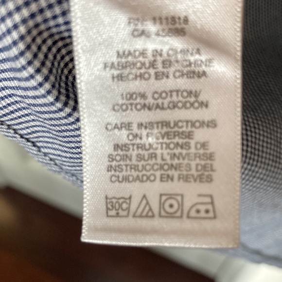 Michael Kors Blue and White Checked Shirt - Picture 6 of 7